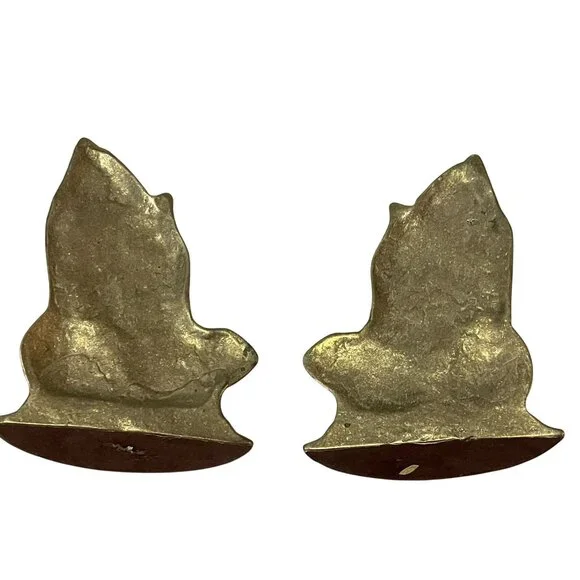Vintage Brass Praying Hands Book Ends Used MCM - Picture 13 of 16